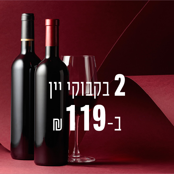 מבצע: 2 בקבוקי יין ב 119 ש"ח